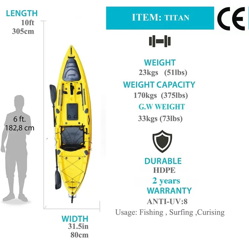 10ft Enkelzitplaats Zit-op-vis - Fishing Kayak Sit In recensie en prijs